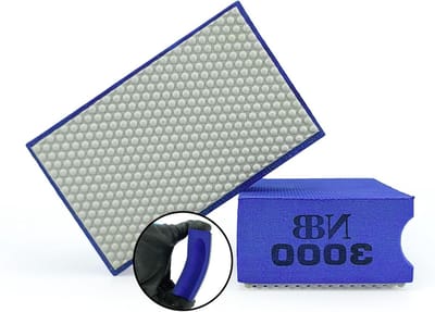 Diamant Schuurblok - Polijstpad Schuimrug - Rand Glad Maken - Fijn Korrel 3000 - 95x58x28 mm - Paars