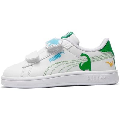 Puma Smash 3.0 Dino V INF jongens sneakers wit