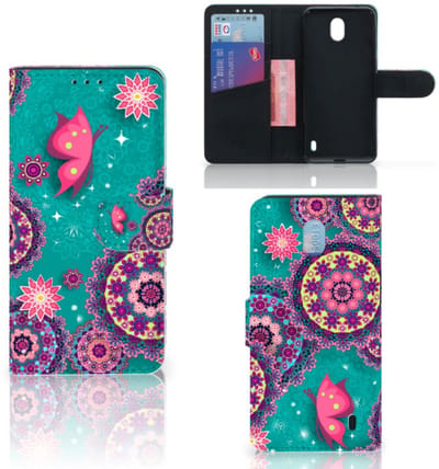 Nokia 1 Plus Hoesje Cirkels en Vlinders