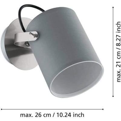 EGLO Villabate Spot - 1 lichts - Ø12 cm - E27 - Nikkel Mat