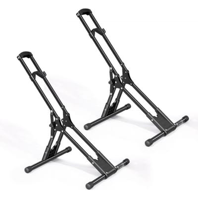 VEVOR 2x Opvouwbare fietsstandaard, vrijstaand, voor MTB, racefiets, carbonstalen frame, Ø508-737 mm / 20-29 inch banden, breedte tot 75 mm / 2,9 inch, vloerstandaard voor thuis, magazijn, garage