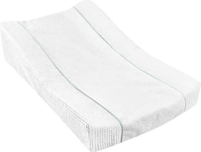 Béaba Sofalange® - Hoes voor Aankleedkussen - 100% Biologisch Katoen - Zacht & Absorberend - Wit