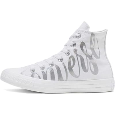 Converse Chuck Taylor All Star Étoile Irisée Montantes Baskets Femme Blanc 566176C 37.5 gray