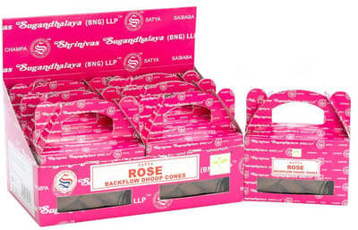 Doos met - Satya Rose Backflow Dhoop Cone