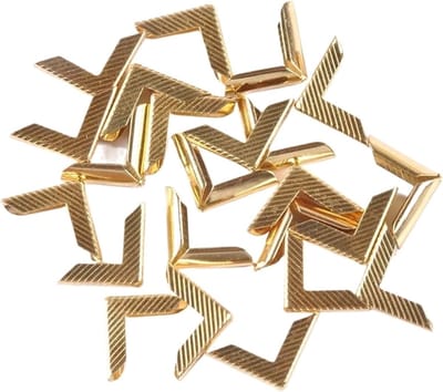 Fotohoekjes - Boekhoekbeschermers - Boeken versieren - Metalen bescherming - 17x17 mm - Goudkleurig