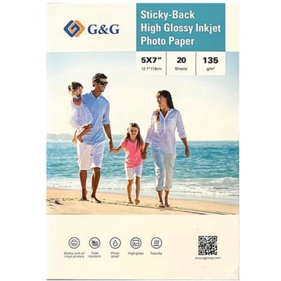 Zelfklevend fotopapier »High Glossy Inkjet« 12,7 x 17,8 cm 135 g/m² 20 bladen
