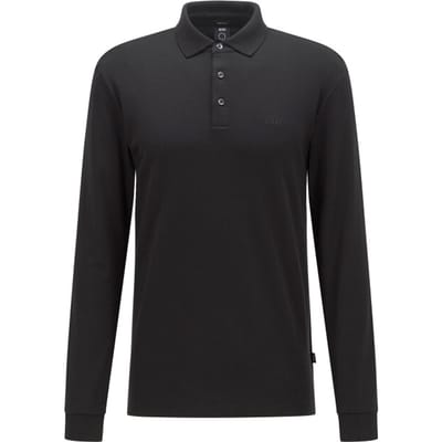 BOSS Black Polo lange mouw Zwart Polo Pado zwart 30 10241542 01 50468392/001