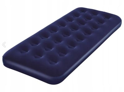 Opblaasbaar eenpersoons luchtbed met velours toplaag, 185x79x22 cm