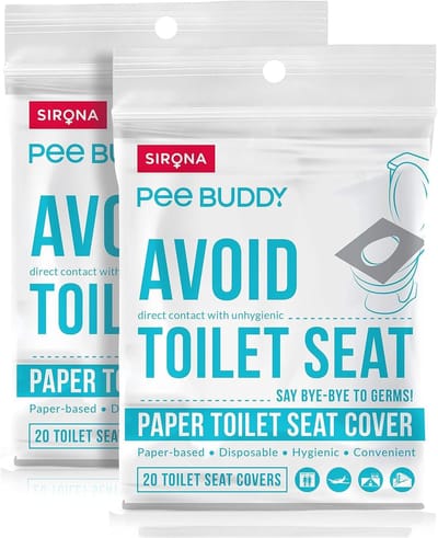 Wegwerp toiletzitting hoezen - Toiletpapier bedekking - Hygiënisch reizen - Compacte verpakking - 40 stuks - wit