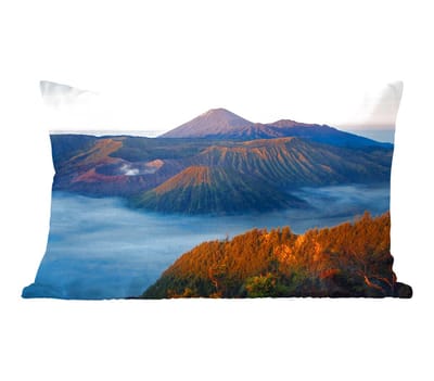 Sierkussens - Kussentjes Woonkamer - 50x30 cm - Vulkaan - Natuur - Mist
