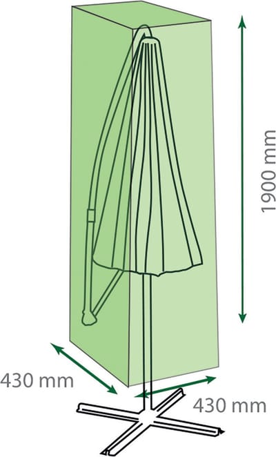 St. Helens Home & Garden - Parasol beschermhoes - Waterdicht - Groen