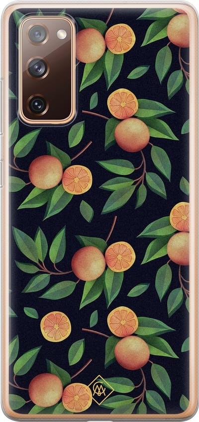 Casimoda® hoesje - Geschikt voor Samsung S20 FE - Fruit / Sinaasappel - Backcover - Siliconen/TPU - Multi