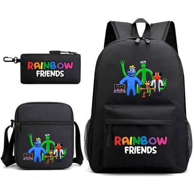 Rainbow Friends Omringende Rugzak Basisschoolleerling Sterrenhemel Schooltas Driesets 17 inch backpack