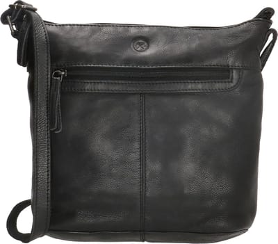 Hide & Stitches Paint Rock Schoudertas - Crossbody - Leer - Tas - Leren Dames Tas - Zwart