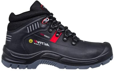 HKS Active 275 S3 werkschoenen - veiligheidsschoenen - safety shoes - heren - hoog - stalen neus - antislip - ESD - zwart - maat 46