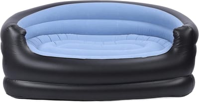 Waterdichte Opblaasbare Bank Duurzame Luchtbank Draagbare Opblaasbank voor Strandpicknick (blauw)