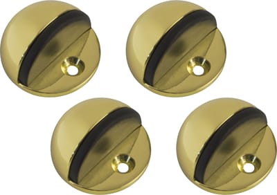 AMIG Deurstopper/deurbuffer - 4x - D45mm - inclusief schroeven - goud