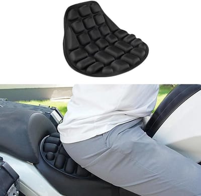 Motorzitkussen - Motoraccessoire - Comfortabel Rijden - Ademende Schokdemping - Universeel - Zwart