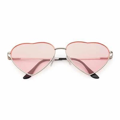 Hartjes zonnebril - Roze bril voor dames en heren - Festival & Rave