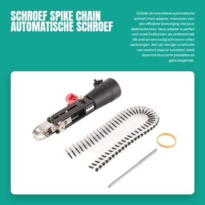 Dailygoods - Schroef Spike Chain - Automatische Schroef Chain Adapter - Voor Elektrische Boor - Handig en Efficiënt - Voor Klusser en Doe-Het-Zelf