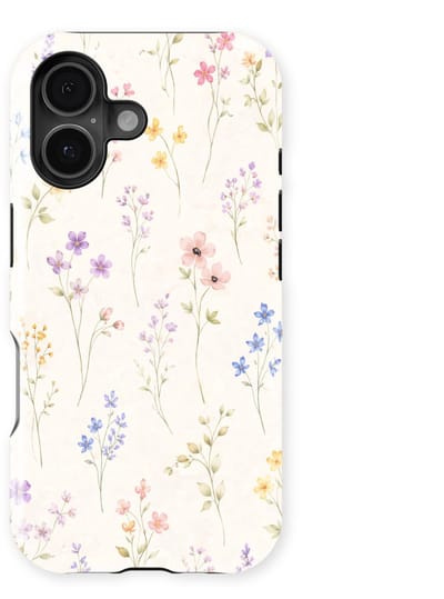 Bloemen Design Hoesje geschikt voor iPhone 17 | Flower Print Tough Case met Mag | Shockproof | Bloemen Motief Backcover geschikt voor iPhone 17 Wildflower Whisper