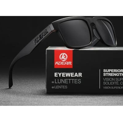 Nieuw KDEAM Merk Hoge Kwaliteit Vierkante Zonnebril voor Heren Sport Gepolariseerde Zonnebril 2025 Reflecterende Coating Kleurrijke Lens UV400 Only Sunglasses