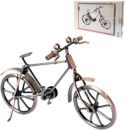 Vintage IJzeren Fiets Sculptuur als Decoratie voor Thuis en Kantoor - Unieke Collectible Reis Fiets Model en Leuke Cadeau Ideeën