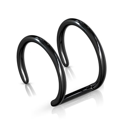 Fake piercing zwart - LMPiercings