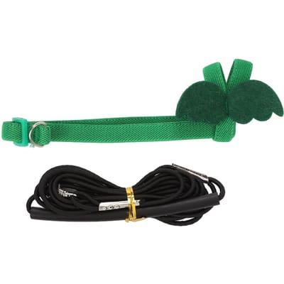 Harnais pour perroquet réglable et élastique, résistant aux morsures, harnais ergonomique pour animaux de compagnie, corde de traction XS vert
