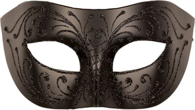Venetiaans oogmasker - zwart - voor volwassenen - Carnaval verkleed maskers