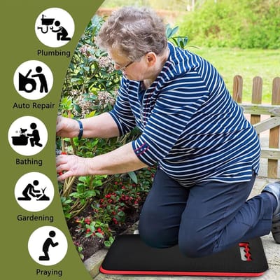 Tuinkussen Kniekussen - Tuinmat Kniebeschermer - Comfortabel Werken - Antislip EVA Materiaal - 45x21 cm - Zwart