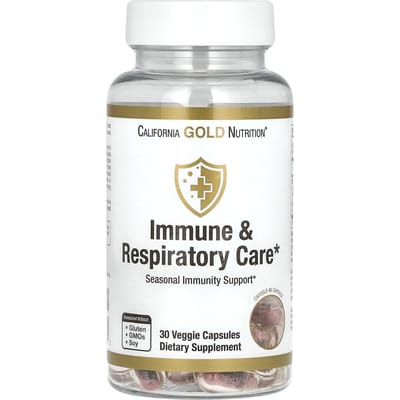 California Gold Nutrition, Immuun- en Ademhalingszorg, 30 Veggie Capsules