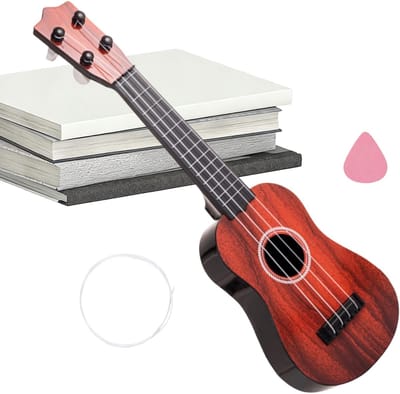 Kinder Ukelele - Muziekinstrument beginners - Muziek Leren - Eenvoudig vast te pakken - 43 cm - Roodbruin