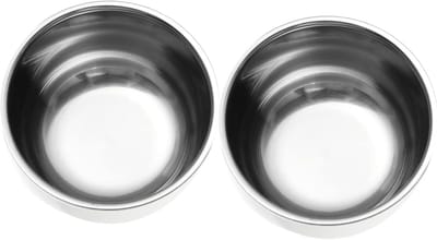 Scheerkommen Mannen - Scheerschuim Bakjes - Schuim Maken - Roestvrij Staal - 7.4x7.4cm - Zilver