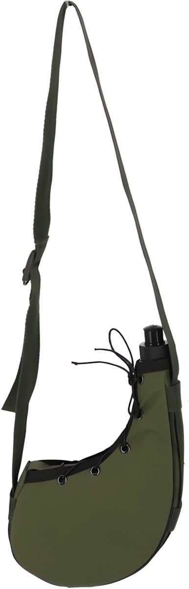 Gerimport Survival veldfles - kunststof - 0,75 liter - leger groen - veld flacon - noodpakket