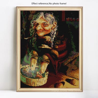 Peinture diamant 5D à faire soi-même, broderie diamant, dessin animé, point de croix 20X30CM black