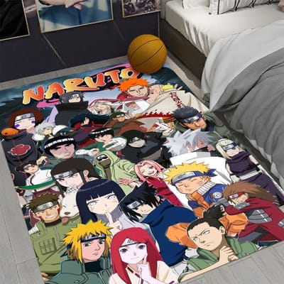 Avontuur Anime N-Naruto Tapijt voor Woonkamer Decoratie Mannengrot Slaapkamer Antislip Kleed Balkon Lounge Vloermat Fans Cadeaus 120*160cm