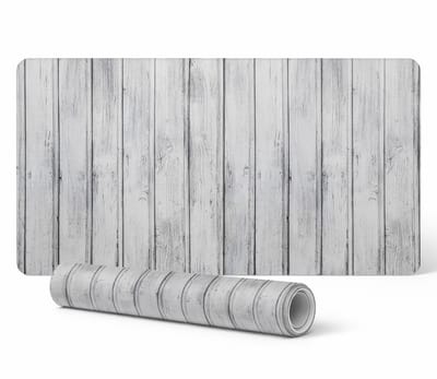 Beschermende bureauonderlegger met bedrukte vintage houten planken 90x45 cm