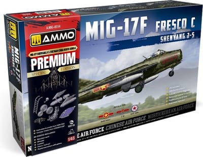 AMMO by Mig Jimenez Modelbouwpakket Militaire voertuigen - AMMO MIG 8514 Mig-17F Fresco C Shenyang J-5 - Premium Special Edition Plastic - 1:48 - Modelbouw