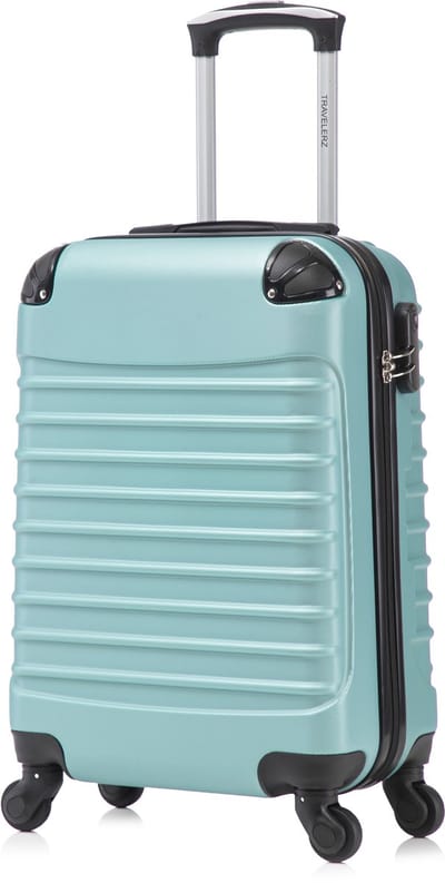 Travelerz Rome Koffer – Handbagage 39 Liter – Lichtgewicht ABS – Spinner Wielen – Licht Groen – Met Cijferslot