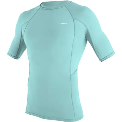 O´neill Wetsuits Basic Skins Korte Mouw Rash Guard Groen,Blauw S Man