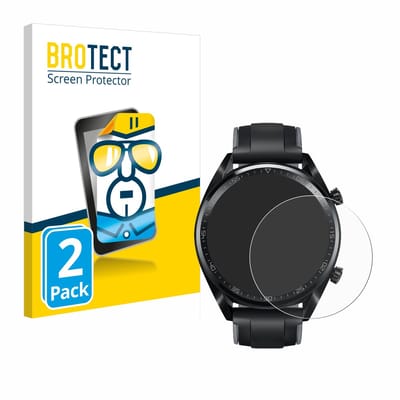 BROTECT - Screenprotector voor Huawei Watch GT / GT Active - Folie Beschermfolie transparant 2 Stuks