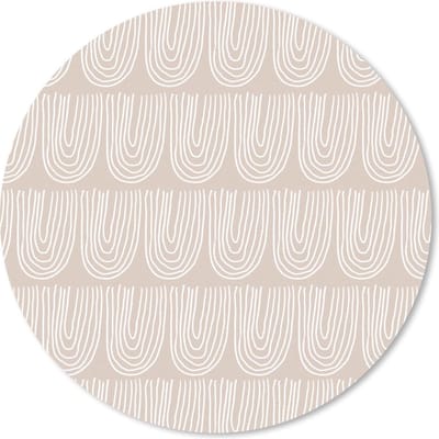 Muismat rond 20x20 cm - Mousepad Zomer - Bogen - Wit - Ronde muismatten