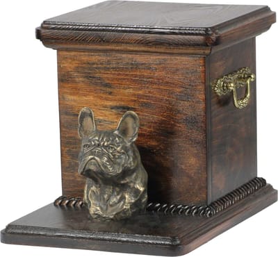 Elegante urn voor Franse Bulldog met hondenbuste