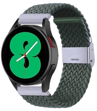 By Qubix - geschikt voor Huawei Watch GT 6 / GT 7 - 41mm - Braided nylon bandje - Donkergroen