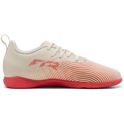 PUMA Teen FUTURE 9 PLAY IT JR Zaalvoetbalschoenen Sugared almond-pumawhite-red