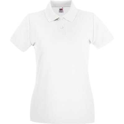 Fruit of the Loom Dames/Dames Katoen Piqué Lady Fit Poloshirt (Wit)