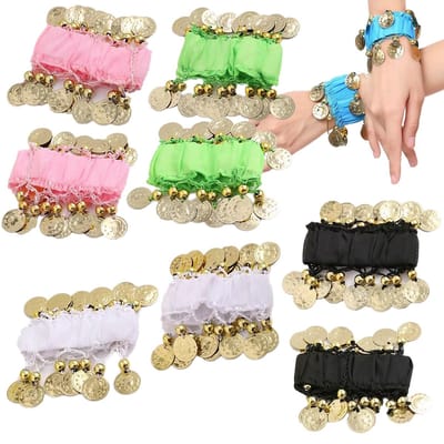Store_7 - Buikdans Polsbandjes - Buikdans Munt Armband - Stijlvolle Accessoires - Vijf Kleuren - Enkelbandje - Perfect voor Dansfeesten - Voor Dames