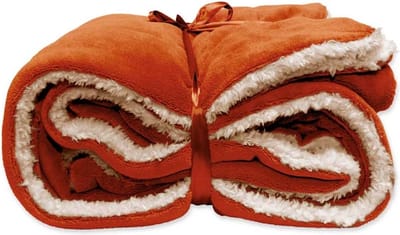 D- Unique Living - Lars Coral Fleece/suede Plaid 150x200cm Terra