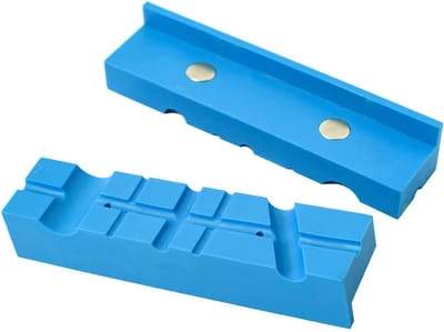 Dailygoods- Vise Kaak Pads - 2 Pack - Duurzame TPU Rubber Covers - Magnetische Bevestiging - Multi-Groove Ontwerp - Universele Bankschroef - Bankschroef Kaken